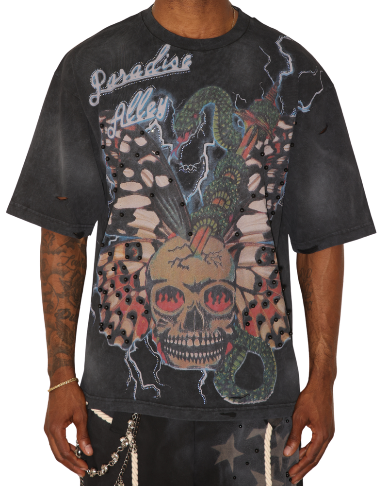Camiseta Gráfica Oversize Paradise Alley Snake