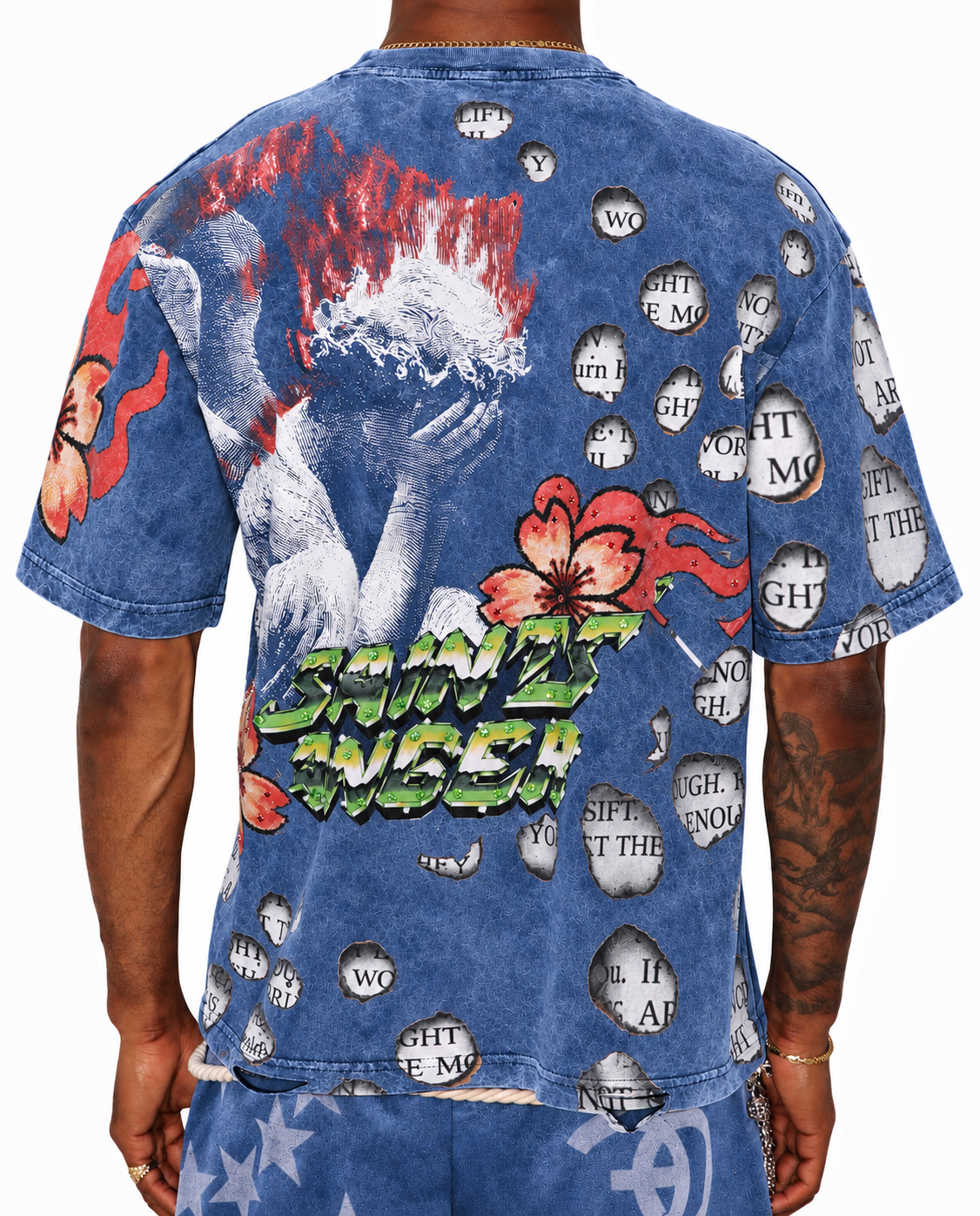 Saints Anger Oversized Graphic Tee