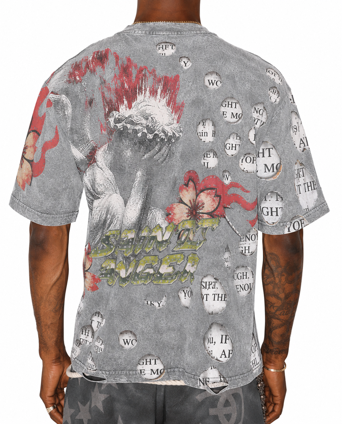 Saints Anger Oversized Graphic Tee